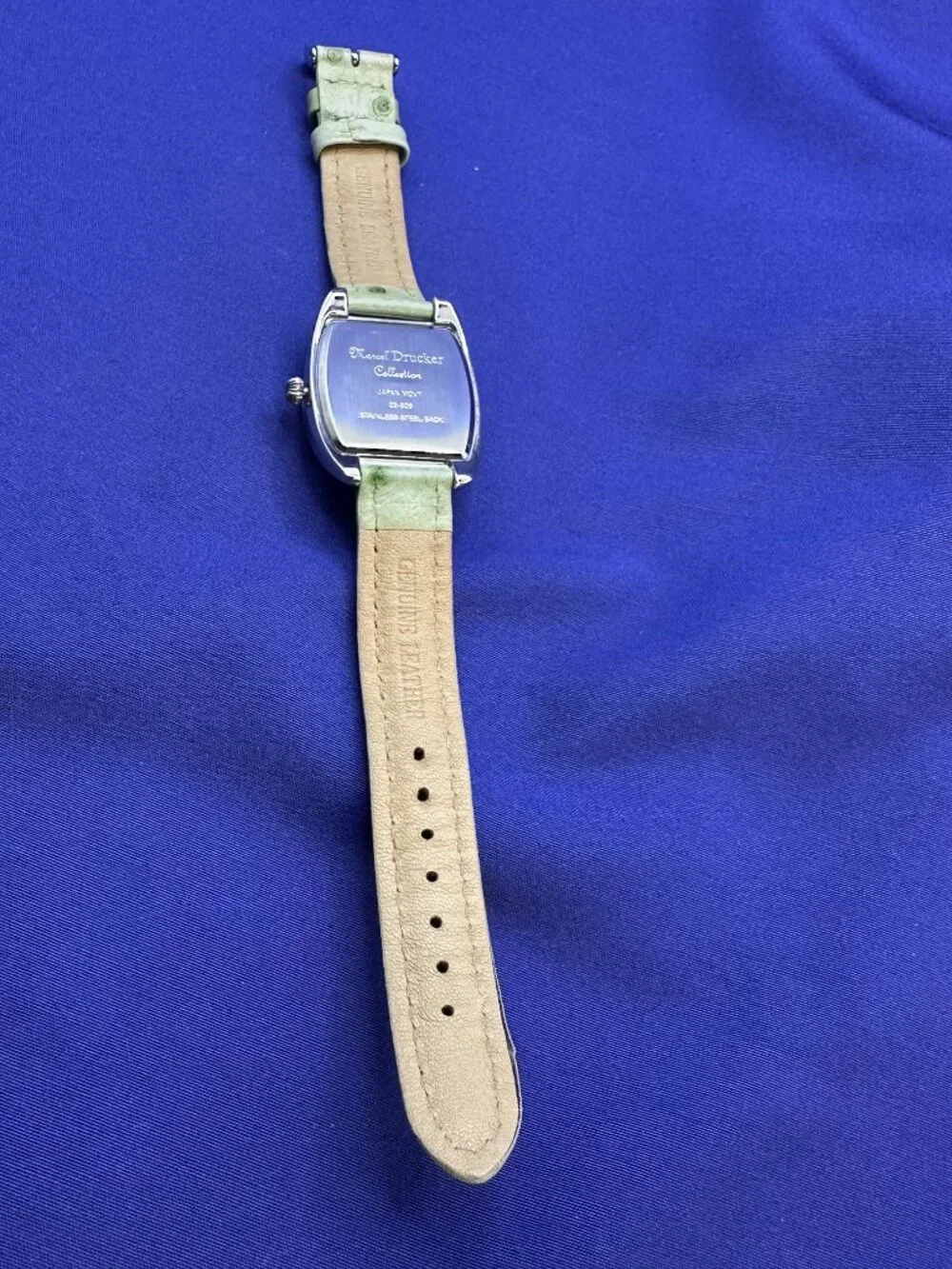 Marcel Drucker Watch Genuine Leather Strap.  Fresh Battery
